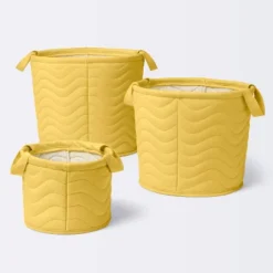 Quilted Fabric Small Round Storage Basket - Yellow - Cloud Island™ 7 Quilted Fabric Small Round Storage Basket - Yellow - Cloud Island™ -Cloud Island GUEST 0b733d0a 2113 4887 b178 9085c321a75c 1