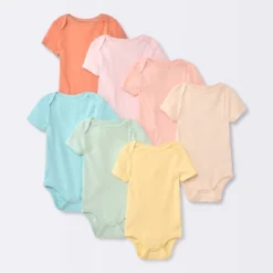 Baby 7pk Short Sleeve Bodysuit - Cloud Island™ Turquoise Blue -Cloud Island GUEST 153ba0b3 3311 468e a375 d8b5cc67691c