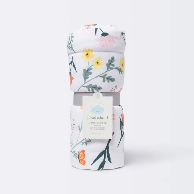 Jersey Knit Reversible Blanket - Cloud Island™ Garden Floral 5 Jersey Knit Reversible Blanket - Cloud Island™ Garden Floral - Image 3