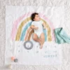 Muslin Blanket With Felt Frame Rainbow - Cloud Island™ -Cloud Island GUEST 33514759 18d4 43a1 924b dbe409f079ba