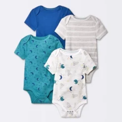 Baby 4pk Short Sleeve Bodysuit - Cloud Island™ Blue -Cloud Island GUEST 38142cdc 1d05 442d ba26 7b8eb58bc361