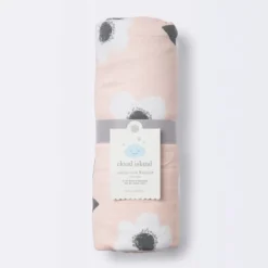 Jersey Knit Reversible Baby Blanket Floral - Cloud Island™ - Pink -Cloud Island GUEST 3c1e9144 ca5d 4b84 920f f876095651a6
