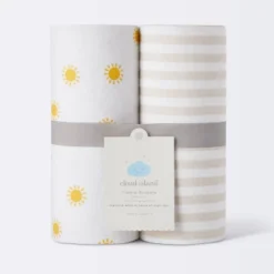 Flannel Swaddle Baby Blankets - Yellow Sun And Stripe - 2pk - Cloud Island™ 7 Flannel Swaddle Baby Blankets - Yellow Sun And Stripe - 2pk - Cloud Island™ -Cloud Island GUEST 3d36f01e efe2 4524 972e c2dcdabf32e5