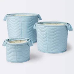 Quilted Fabric Medium Round Storage Basket - Blue - Cloud Island™ 7 Quilted Fabric Medium Round Storage Basket - Blue - Cloud Island™ -Cloud Island GUEST 50059e14 ed0f 4ece b7c4 6131355149f5