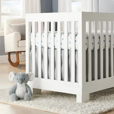Crib Skirt - Solid Gray - Cloud Island™ 3 Crib Skirt - Solid Gray - Cloud Island™