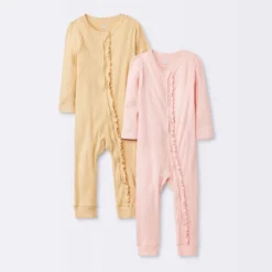 Baby 2pk Basic Wide Rib Romper - Cloud Island™ Pink -Cloud Island GUEST 565ff6e3 05ac 44e0 baf2 39aaa26dc3b8