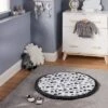 Round Activity Playmat Scallop - Cloud Island™ Black/White -Cloud Island GUEST 5b95c9d1 ab0a 4ef5 9d36 22ed0555425e