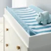 Wipeable Changing Pad Cover - Blue And White Stripes - Cloud Island™ -Cloud Island GUEST 5c0ac18e da73 45f1 9734 c8a3a778d0bb