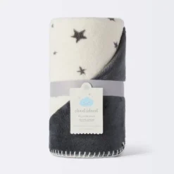 Plush Baby Blanket Gray Stars - Gray - Cloud Island™ -Cloud Island GUEST 738965e3 937a 4830 a786 0f0b0ac6fb6e