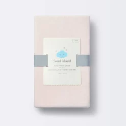Polyester Rayon Fitted Crib Sheet - Light Pink - Cloud Island™ -Cloud Island GUEST 81e2b0d1 5076 4cf0 bc63 3e8947fc552c