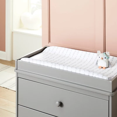 Plush Changing Pad Cover I Love You Script - Gray/White - Cloud Island™ 3 Plush Changing Pad Cover I Love You Script - Gray/White - Cloud Island™