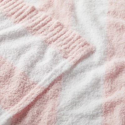 Chenille Stripe Baby Blanket - Light Pink And White Stripe - Cloud Island™ 4 Chenille Stripe Baby Blanket - Light Pink And White Stripe - Cloud Island™ - Image 2