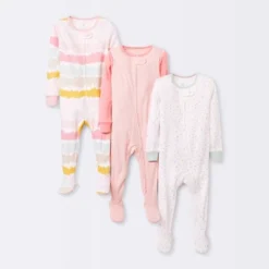 Baby Girls' 3pk Tight Fit Zip-Up Sleep N' Play - Cloud Island™ -Cloud Island GUEST 94b647b5 692f 4f50 8755 4b10b31fbc94 1