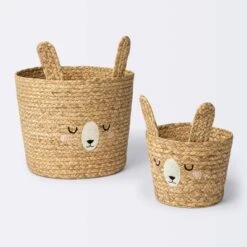 Braided Water Hyacinth Medium Round Storage Basket - Rabbit - Cloud Island™ 7 Braided Water Hyacinth Medium Round Storage Basket - Rabbit - Cloud Island™ -Cloud Island GUEST a5d9b501 e874 4e24 abfc c6e9b2eecec0