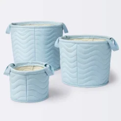 Quilted Fabric Large Round Storage Basket - Blue - Cloud Island™ 7 Quilted Fabric Large Round Storage Basket - Blue - Cloud Island™ -Cloud Island GUEST b5ea39f4 c0fb 41bd b243 b44948b1ddaf 1