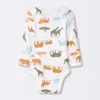 Baby 4pk Safari Animals Long Sleeve Bodysuit - Cloud Island™ -Cloud Island GUEST b9269db2 4c25 4a66 9026 cb844c424f74
