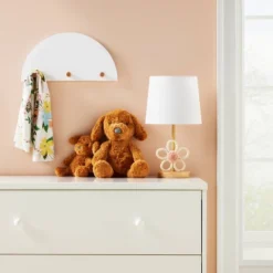 Wall Mounted Hook Rail - White And Natural - Cloud Island™