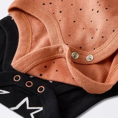 Baby 4pk Short Sleeve Bodysuit - Cloud Island™ Black 5 Baby 4pk Short Sleeve Bodysuit - Cloud Island™ Black - Image 3