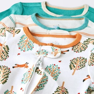 Baby 3pk Orchard Zip-Up Sleep N' Play - Cloud Island™ Off-White 4 Baby 3pk Orchard Zip-Up Sleep N' Play - Cloud Island™ Off-White - Image 2