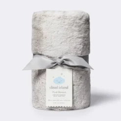 Solid Satin Edge Plush Blanket - Cloud Island™ Gray 7 Solid Satin Edge Plush Blanket - Cloud Island™ Gray -Cloud Island GUEST ef58fef4 d999 41d3 8f90 c10a880399a3